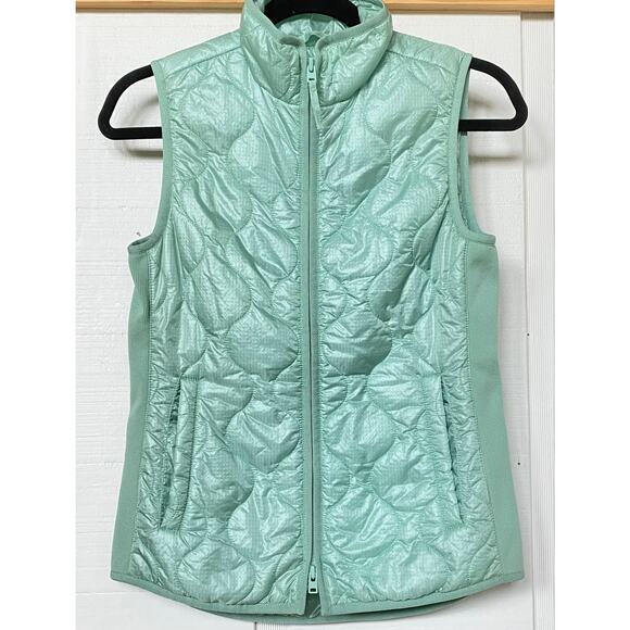 BRAND NEW J.Crew XXXS Pale Green Zip Front Primaloft Filled Quilted Vest - Picture 8 of 9